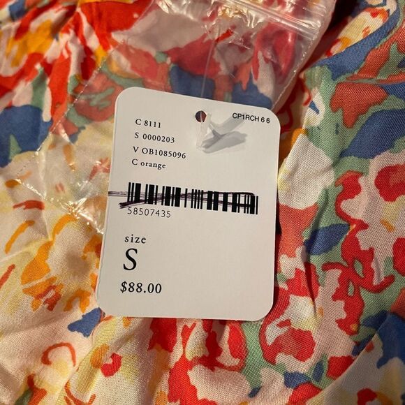 NWT Free People x We The Free Orange Hawaiian Blouse Size S - Picture 4 of 4